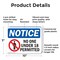 Signmission No One Under 18 Permitted OSHA Notice Sign, Plastic, 10in W x 7in L, 2PK OS-2PACK-NS-P-710-L-16152 - alternate 5